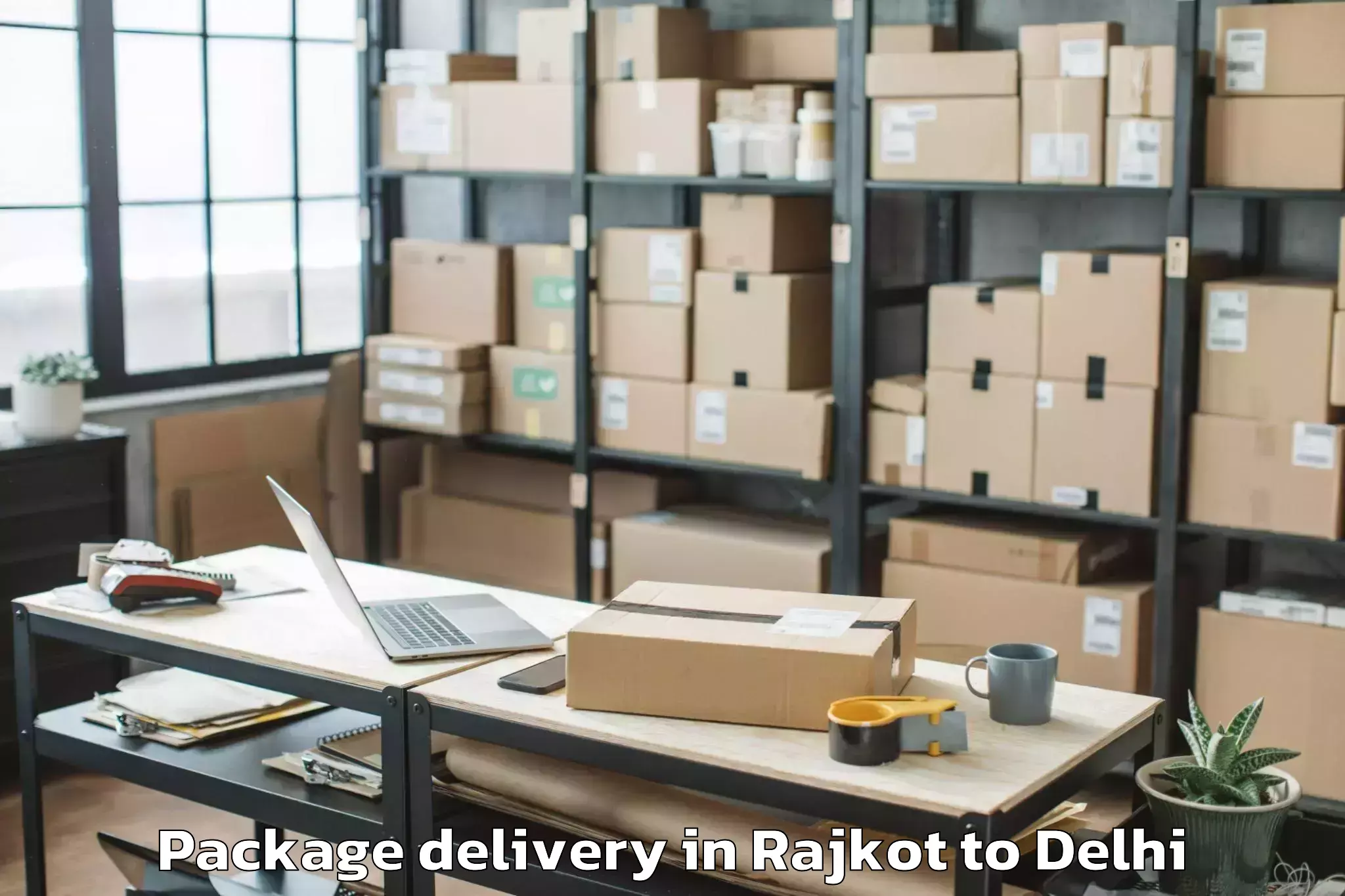 Hassle-Free Rajkot to Rajouri Garden Package Delivery